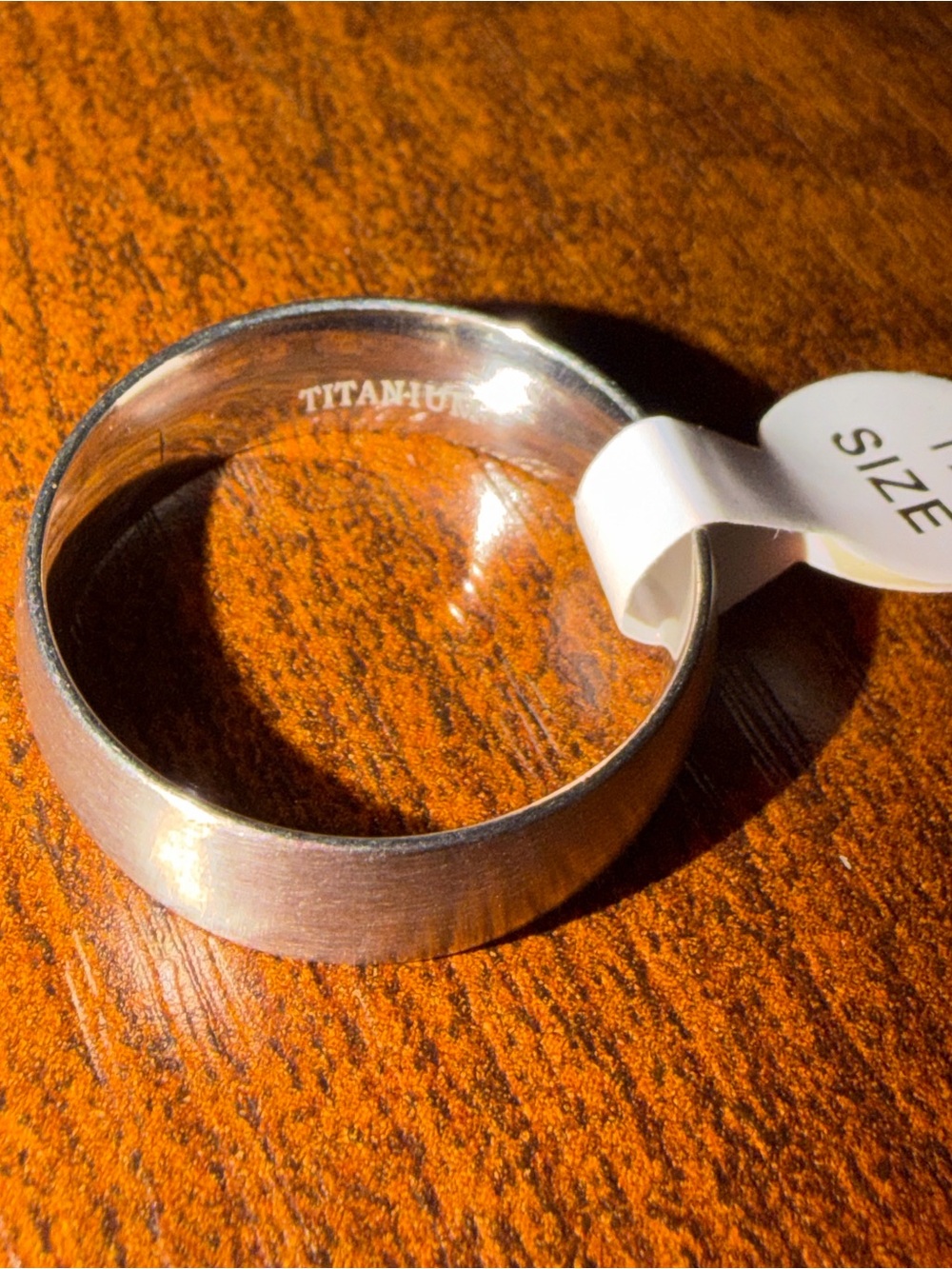 Vintage-Style Titanium Band Ring – Size 12